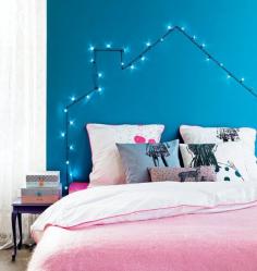 How To DIY a String Light Headboard