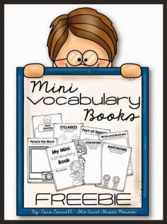 Personal Vocabulary Books ~ A Freebie!