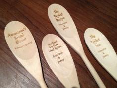 Engraved Wooden Spoon, Bridal Shower Guest Book, Bridal Shower Game, Bridal Shower Favor, Tupperware Party