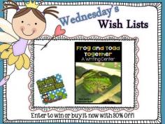 Wish List Wednesday #Giveaway and #Sale Frog and Toad Together Writing Center for Common Core #TPT