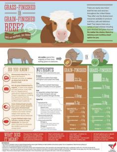 Helping you understand the differences of grass-finished vs. grain-finished beef choices!!