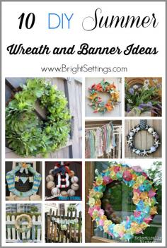 Add summer to your home with these 10 Gorgeous DIY Summer Wreath and Banner Ideas!
