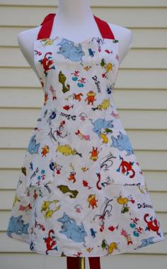 Teacher Apron Dr Seuss Full Apron Ready to by pieshomecreations, $38.00 para mama?