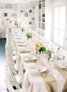 Family-style dinner table layout.   Photography: Joey Kennedy Photography - joeykennedyphotog...
