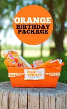 Use this Orange Birthday Package for one of your friends! #happythoughts #happybirthday #orange