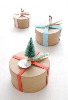 DIY Adorned Glittered Clothespin Gift Toppers - Christmas, Clothespin, Gifts, Glitter, Topper