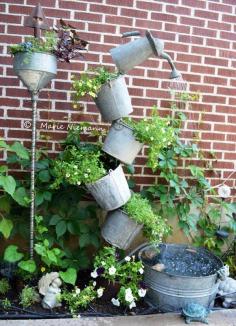How to make a tipsy galvanized and solar fountain in a small space!