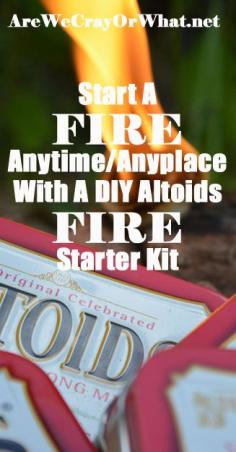 Start A Fire Anytime/Anyplace With A DIY Altoids Fire Starter Kit