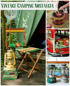 10 great vintage style camping ideas to "fire" up your inspiration. Great for rustic decorating ideas. Let's go camping!