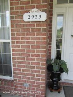 Easy DIY Address Plaque Makeover from Setting for Four. See how I covered an outdated address plaque the easy way!