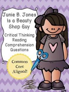 Junie B. Jones Is A Beauty Shop Guy Reading Response Unit