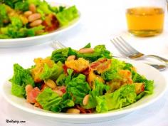 Pancetta & White Bean Salad with Rosemary-Garlic Vinaigrette from NoblePig.com