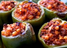 Beef-Quinoa Stuffed Peppers ~ Mediterranean Style | Noble Pig