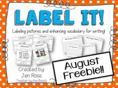 Label It and Write About It...These "Label It!" activities are great for growing vocabulary! They are a favorite during centers and writing extensions.