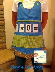 Show and Tell Apron:  Cute and Fun way to work with words and math skills!