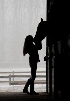 The love between a girl and her horse