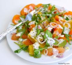 Fresh Citrus Salad with Homemade Poppyseed Dressing from NoblePig.com