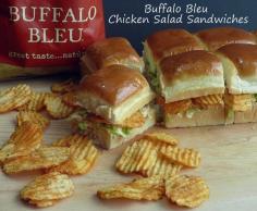 Buffalo Bleu Chicken Salad Sandwiches from NoblePig.com