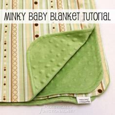 Need a quick and easy baby shower gift? Check out this Minky Baby Blanket Tutorial!