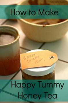 Learn how to use the spices in your spice rack to help with indigestion and stomach aches.  How to Make Happy Tummy Honey Tea