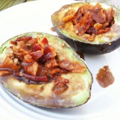 You have not lived until you've tried this recipe! Bacon Avocado Cups with Balsamic Glaze via Primally Inspired