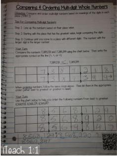 Example interactive math notebook page with a QR code that links to an online video tutorial. Students who need additional practice can watch videos at home.