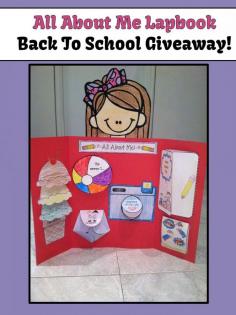#Giveaway - All About Me Back to School Activity Lapbook!