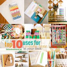 top ten uses for washi tape {at your desk} | the handmade home