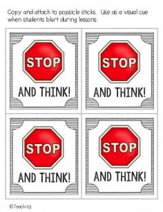 Interruptions, blurts out, and other distractions: tips to help with the distractions of the classroom plus free printables.