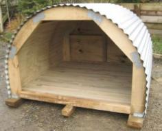 small livestock shelter-this would be great for goats,pigs, or dogs. This would be relatively easy to plan and build.