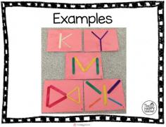 "Copycat" center. Glue popsicle/craft sticks to laminated pieces of construction paper in various shapes and figures. Have students "copy" what they see. Then kiddos can create their own!