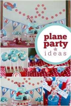 Boy's Airplane Themed First Birthday Party Ideas