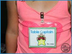 Classroom management freebie! -Table Captains