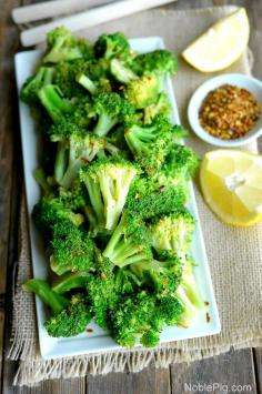 5-Minute Spicy Lemon Broccoli from NoblePig.com
