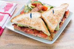 Classic B.L.T. Sandwiches with Tomato, Avocado & Cucumber Salad