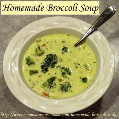 Homemade Broccoli Soup @ Common Sense Homesteading