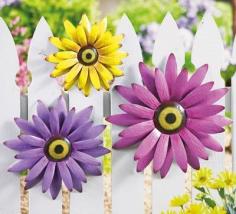 Metal Flower Garden Wall or Fence Decorations