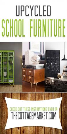 25 Upcycled School Furniture and Card Catalogs It's SCHOOL TIME! - The Cottage Market