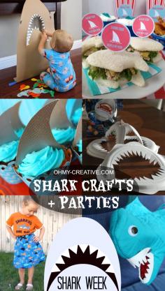 Shark Crafts & Parties - Shark Week  |  OHMY-CREATIVE.COM