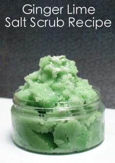 Ginger Lime Homemade Salt Scrub Recipe