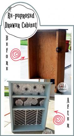 Repurpose a Vintage Drawer and turn it into to much needed Bathroom Storage!