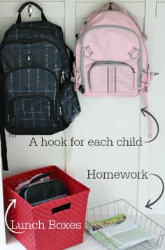 Organization=sanity at homework and departure/arrival time – Super Simple Drop Zone