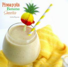 Pineapple Banana Smoothie (nondairy) from NoblePig.com