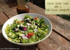 Classic Greek Salad with Feta Vinagrette- yum! {Making Lemonade Summer Salad Series}