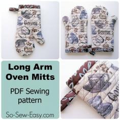 Long Arm Oven Mitts pattern - So Sew Easy