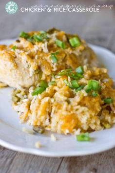 Cheesy Asparagus Chicken and Rice Casserole