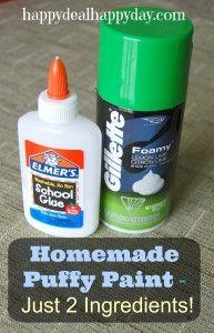 Homemade Puffy Paint – Just 2 Ingredients – Super Easy!!