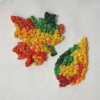 Tissue Paper Fall Leaves complete with free pattern