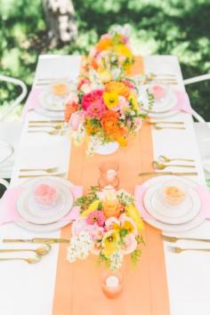 Bright love in bloom wedding inspiration: www.stylemepretty... | Photography: paperantler.com/
