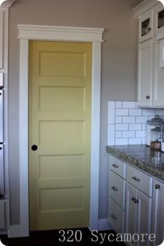 yellow pantry door SW 6394 sequin